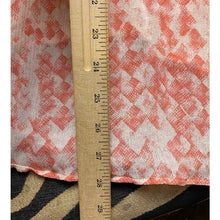 Load image into Gallery viewer, Cabi Blouse Womens Large Button Down Silk Tunic High Low Hem Geometric Sheer
