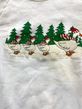 Load image into Gallery viewer, VTG Duck Sweatshirt Womens Small White Holiday Ugly Christmas 90s Grandmacore

