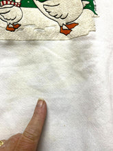 Load image into Gallery viewer, VTG Duck Sweatshirt Womens Small White Holiday Ugly Christmas 90s Grandmacore
