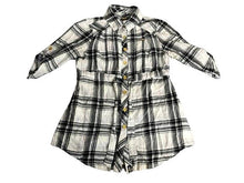 Load image into Gallery viewer, Ecko Red Shirt Women Medium Black White Plaid Button Up Tunic Rhino Brand Blouse
