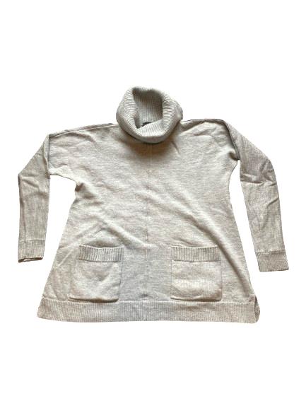 Talbots Sweater Womens Small Gray Turtleneck Merino Wool Pullover Outerwear