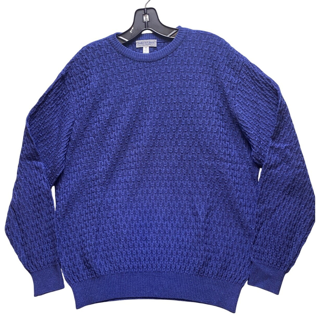 Bullock & Jones Merino Wool Sweater Mens Medium Textured Italy Knit Pullover
