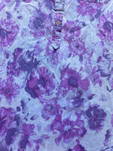 Load image into Gallery viewer, Lucky Brand Shirt Womens Extra Large Blue Purple Viscose AOP Flower Boho Peasant
