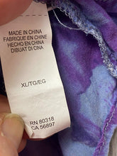 Load image into Gallery viewer, Lucky Brand Shirt Womens Extra Large Blue Purple Viscose AOP Flower Boho Peasant

