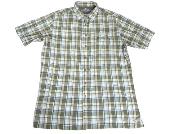 Croft & Barrow Shirt Adult Large Tall Button Up Quick Dry Perforated Plaid Mens