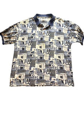 Load image into Gallery viewer, Sedgefield Shirt Adult Large Blue AOP Golfer Golfing Preppy Golf Polo Mens
