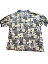 Load image into Gallery viewer, Sedgefield Shirt Adult Large Blue AOP Golfer Golfing Preppy Golf Polo Mens
