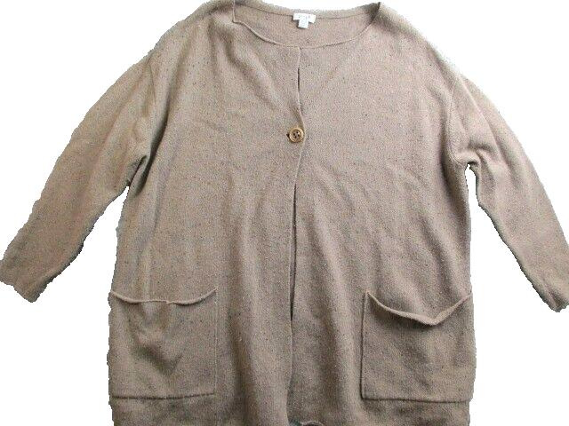 J Jill Pure Jill Sweater Womens Extra Small Oversized Wool Blend Cardigan Pocket