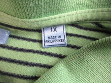 Load image into Gallery viewer, IZOD Shirt Womens 1X Striped Embroidered Logo Collared Buttons Polo Plus Ladies
