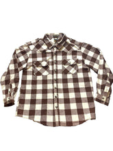 Load image into Gallery viewer, Bare Fox Shirt Adult 2XL XXL Brown Beige Plaid Western Cowboy Flap Pockets Mens
