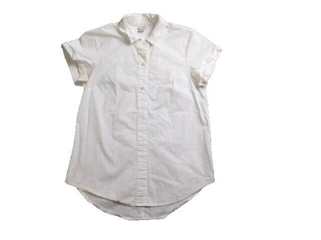 J Crew Shirt Womens Small Button Up Collared Casual Elastane Stretch Ladies