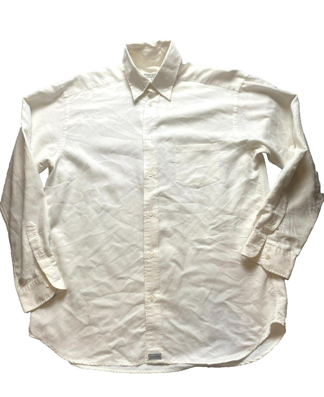 Ted Baker Shirt Adult 2 / (Extra Large) White Button Up Dress Soft London Mens
