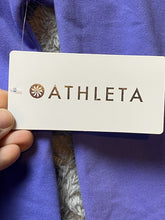 Load image into Gallery viewer, Athleta Sweatshirt Womens Large Purple Retroterry Polo Oversized Collared NWT
