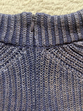 Load image into Gallery viewer, Chicos Sweater Womens 1 (Medium) Navy Silver Oversized Mock Neck Outerwear Lady
