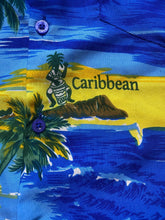 Load image into Gallery viewer, VTG Waikiki Shirt Adult Large Blue Hawaiian Caribbean Beach Tropical Button Up
