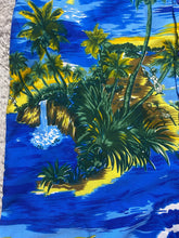 Load image into Gallery viewer, VTG Waikiki Shirt Adult Large Blue Hawaiian Caribbean Beach Tropical Button Up
