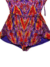 Load image into Gallery viewer, Free People Romper Womens Extra Small Rainbow Aztec Boho Shorts Rayon Ladies
