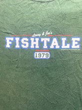 Load image into Gallery viewer, VTG Lenny &amp; Joe’s Fish Tale Shirt Adult 2XL Forest Green Feeding Frenzy Y2K Mens
