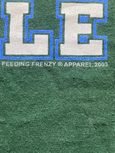 Load image into Gallery viewer, VTG Lenny &amp; Joe’s Fish Tale Shirt Adult 2XL Forest Green Feeding Frenzy Y2K Mens
