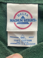 Load image into Gallery viewer, VTG Lenny &amp; Joe’s Fish Tale Shirt Adult 2XL Forest Green Feeding Frenzy Y2K Mens
