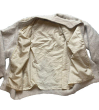 Load image into Gallery viewer, Angora Sweater Womens Small Beige Button Up Cardigan Embroidery Pearl Beaded
