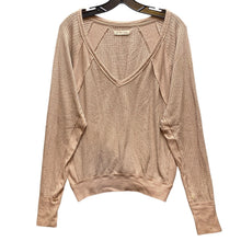 Load image into Gallery viewer, Free People Shirt Womens Extra Small Neutral Waffle Knit Oversized Baggy
