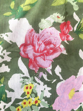 Load image into Gallery viewer, Kaktus Shirt Womens Extra Large Black Floral Button Up Casual Blouse Tunic Rayon
