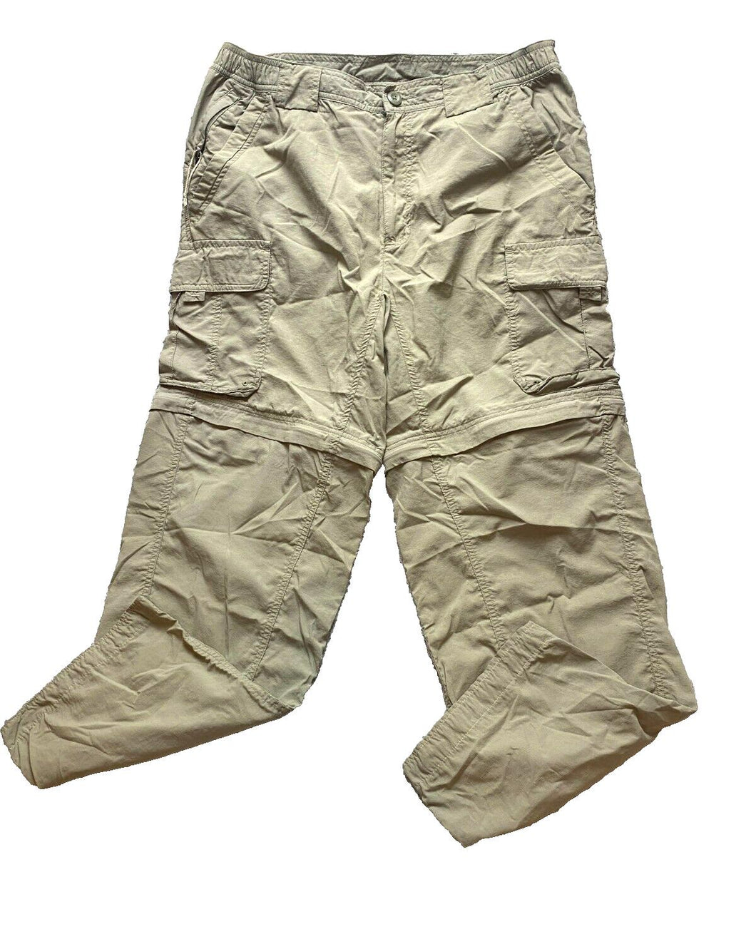 Columbia Pants Adult Medium (33x28) Tan Packable Convertible Fishing Hiking Mens