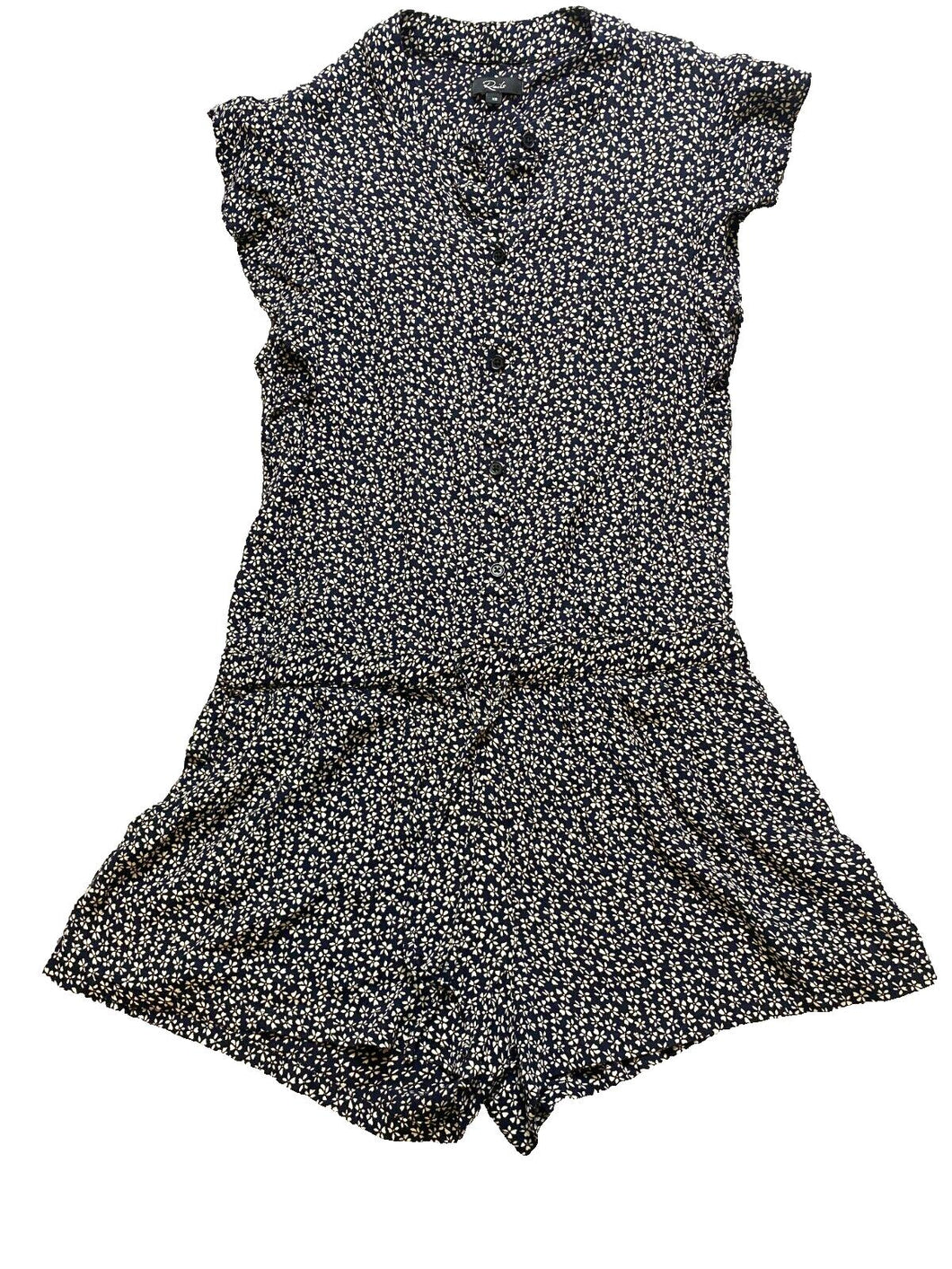 Rails Romper Womens Extra Small Navy AOP Floral Hippie Boho Rayon Viscose Ladies