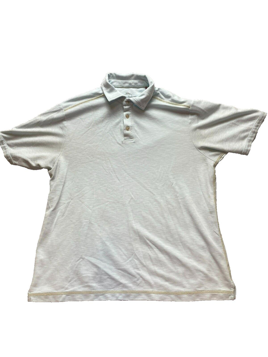 Tommy Bahama Shirt Adult Large Light Blue Marlin Fish Tencel Golf Polo Mens
