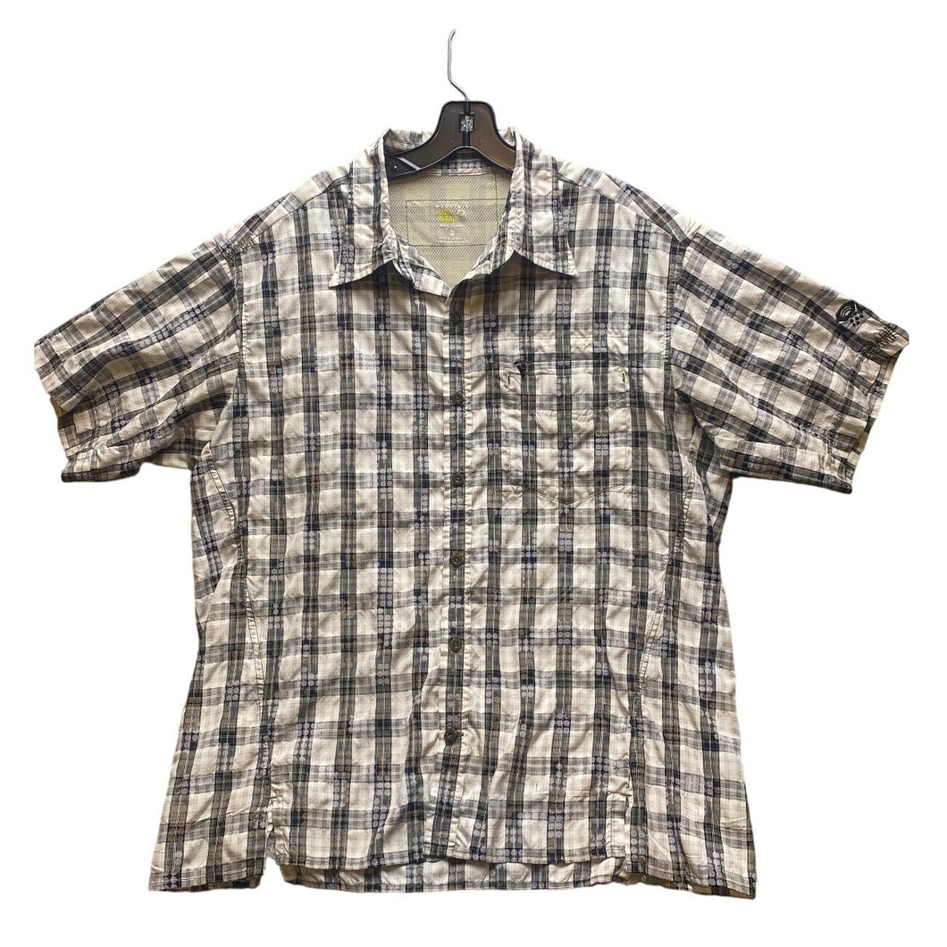 Mountain Hardwear Shirt Mens Extra Large Plain Short Sleeve Button Up Outdoor