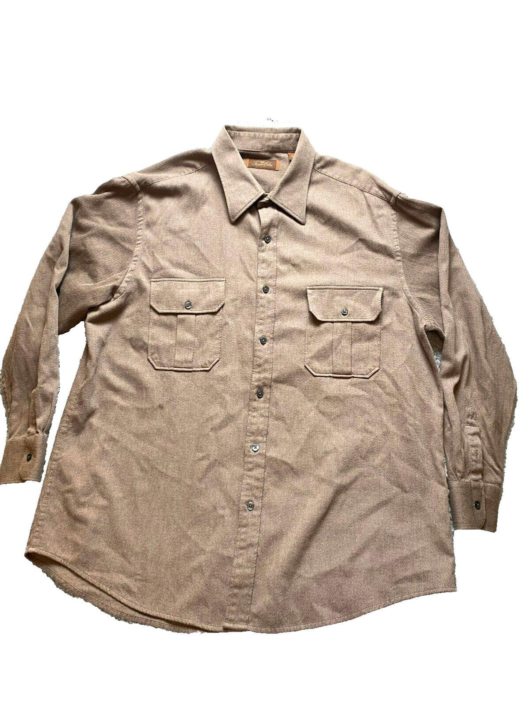 Tasso Elba Shirt Adult Extra Large Button Up Flap Pocket Workwear Casual Mens