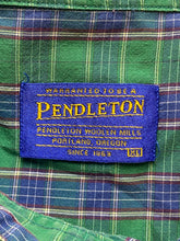 Load image into Gallery viewer, Pendleton Shirt Adult Extra Large Blue Green Plaid Woolen Mills Button Up Mens
