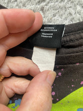 Load image into Gallery viewer, DC Shirt Womens Small Black Fade Neon Big Logo Streetwear Skater Pullover USA
