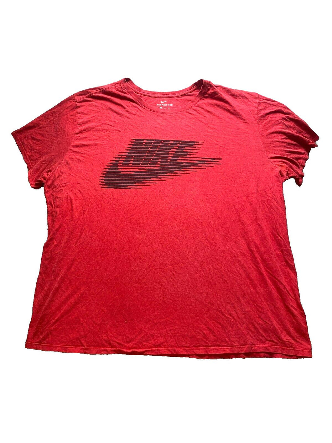 Nike Shirt Adult 3XL XXXL Red Athletic Cut Blur Center Swoosh Activewear Mens