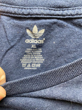 Load image into Gallery viewer, Adidas Shirt Adult Extra Large Navy Logo Stacked Corner Trefoil Big Logo Mens
