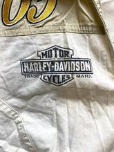 Load image into Gallery viewer, Harley Davidson Shirt Womens 1W Beige Motorcycle Biker Zip Up Polo Spandex Plus
