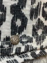 Load image into Gallery viewer, Armani Exchange Shirt Womens Small Black White Oversize Leopard AOP Rayon Blouse
