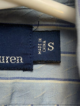 Load image into Gallery viewer, Ralph Lauren Shirt Adult Small Blue Stripes Button Up Chest Pocket Casual Mens

