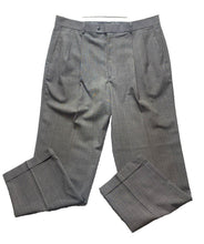 Load image into Gallery viewer, Alan Flusser Pants Adult 38x32 Gray Pleated Straight Leg Viscose Golf Dress Mens

