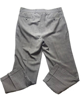 Load image into Gallery viewer, Alan Flusser Pants Adult 38x32 Gray Pleated Straight Leg Viscose Golf Dress Mens
