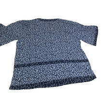 Load image into Gallery viewer, J Jill Shirt Womens Extra Large Navy AOP Flower Square Neck Flowy Blouse Ladies
