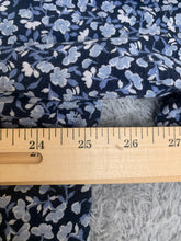 Load image into Gallery viewer, J Jill Shirt Womens Extra Large Navy AOP Flower Square Neck Flowy Blouse Ladies
