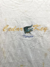 Load image into Gallery viewer, Cedar Key Florida Shirt Adult Extra Large Dingy White Crocodile Embroidered Mens
