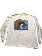Load image into Gallery viewer, VTG Horse Shirt Adult Extra Large Dingy White Blue Bell Lodge Custer Park Mens
