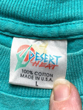 Load image into Gallery viewer, VTG Texas Bluebonnets Shirt Womens Large Teal Green Embroidered Flower USA Lady
