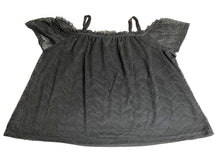 Load image into Gallery viewer, Torrid Shirt Womens 3 Black Lace Lined Nylon Spandex Stretch Boho Blouse Ladies
