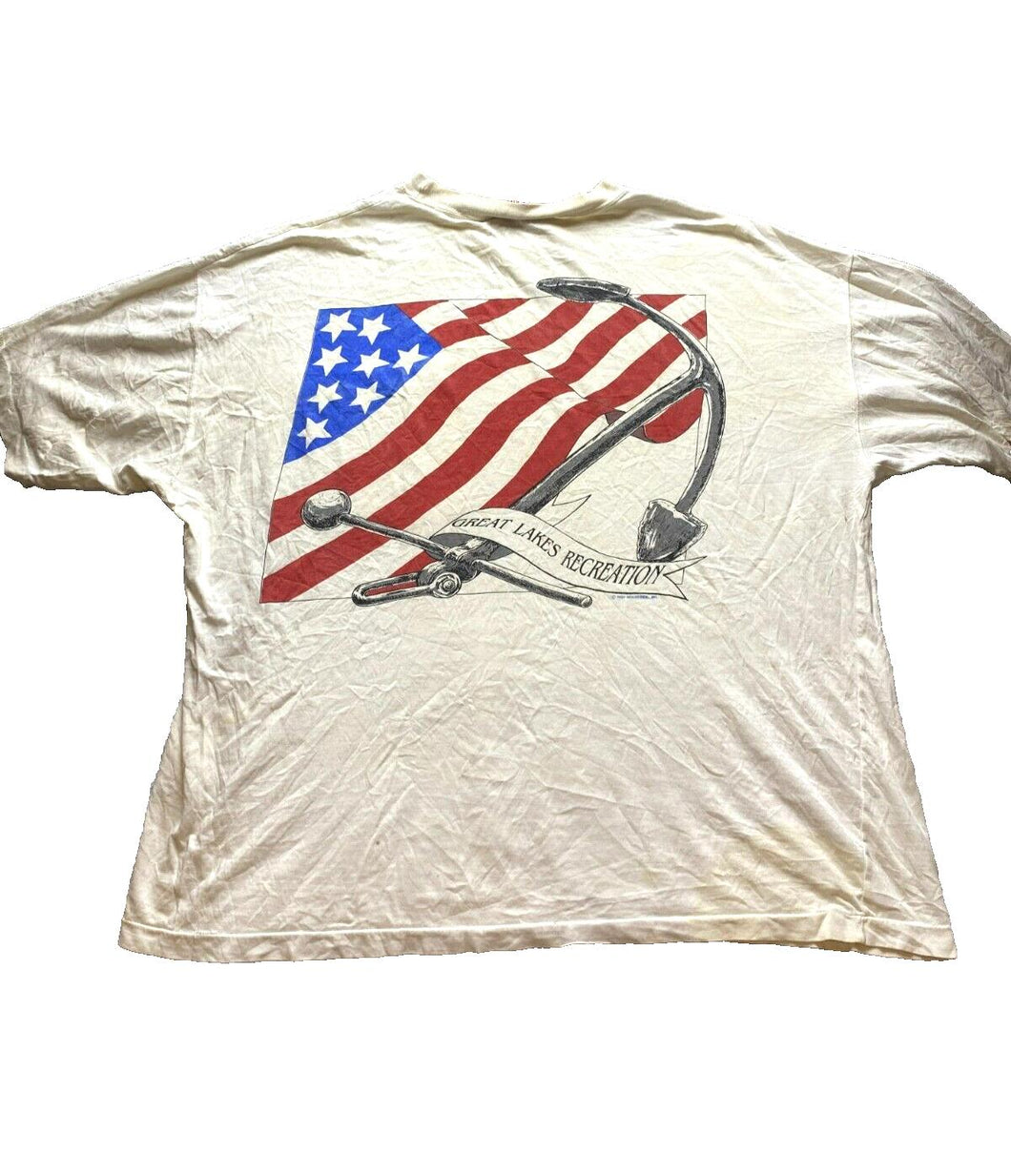 VTG Great Lakes Recreation Shirt Adult Medium Single Stitch Holoubek USA 90s Men