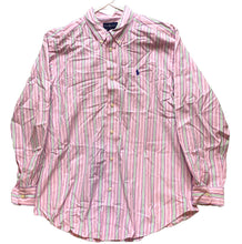 Load image into Gallery viewer, Ralph Lauren Shirt Youth Extra Large Pink Green Stripes Button Down Boys
