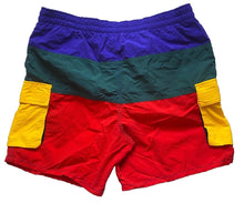 Load image into Gallery viewer, Vintage LL Bean Bathing Suit Adult Medium Colorblock Swim Trunks Logo Men
